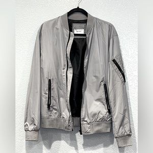 Bershka Bomber Jacket in Gray